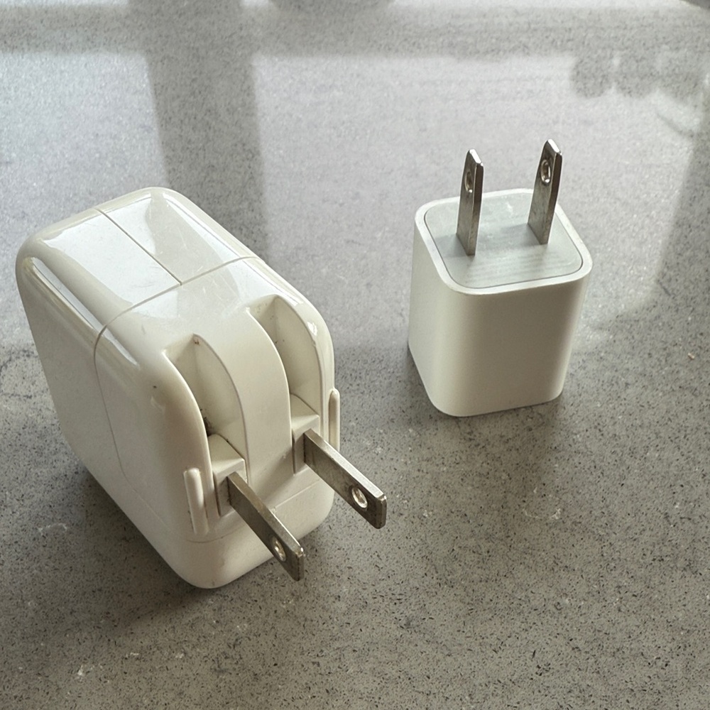 2 Apple USB Power Adapters
